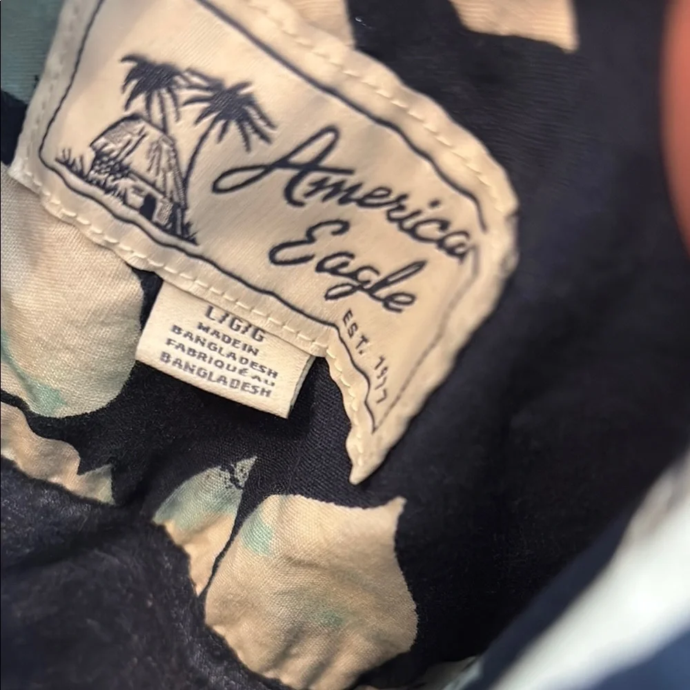 American Eagle Outfitters Blue‎ and White Casual Button Down Shirt - Picture 2 of 2